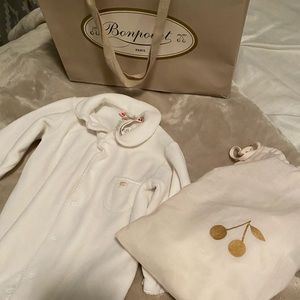 Bonpoint baby onesie size 6 months.